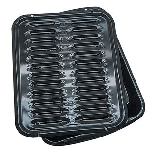 Porcelain Broiler Pan with Grill Range Kleen Specialty Cookware