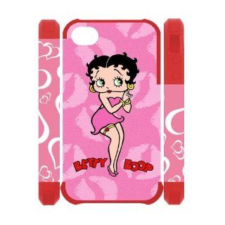Pink Skirt Betty Boop Iphone 4S/4 Case Cover Dual Protective Polymer Cases Lip Painting Books