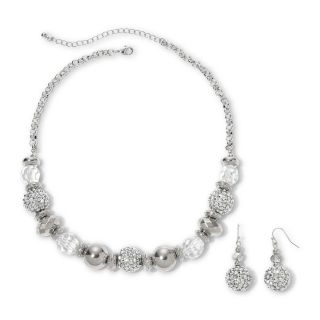 Crystal Fireball Necklace & Drop Earrings Boxed Set