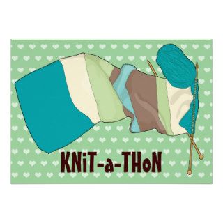 Knitter WiP and Skein   Knit a thon Personalized Invitation