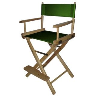 Directors Chair Counter Height Directors Chair   Natural Frame, Green Canvas