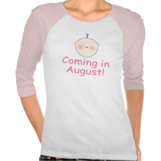 Cute August Due Date Maternity Tee Shirts
