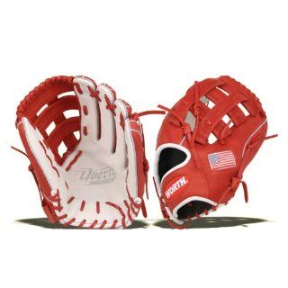 Worth Liberty Advanced LA130H 13 Inch Slowpitch Softball Glove Scarlet, Scarlet, Left Hand Thrower  Baseball Outfielders Gloves  Sports & Outdoors