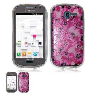 Samsung Galaxy Exhibit T599 Pink Roses Flexible Gel Skin TPU Design Case Cell Phones & Accessories