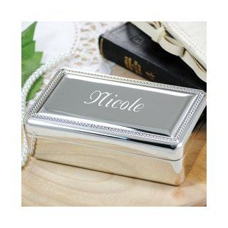 Hot Seller Beaded Silver Jewelry Box *Personalized*  Wedding Ceremony Accessories  