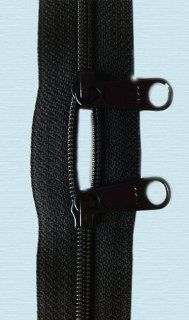 Long Pull Back Pack Zipper 14 Inch 4.5mm YKK Zippers with Double Long Pull Head to Head Sliders ~ Closed End ~ 580 Black (1 Zipper/pack)