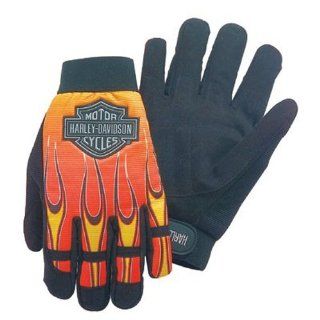 Harley Davidson Hand Protection 582 HDMECH FL S Flames MechanicS Glove Health & Personal Care