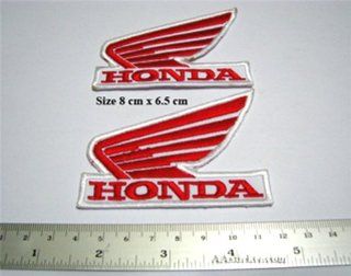 Honda Wing Motorcycle Embroidered Iron on patch Red/white 