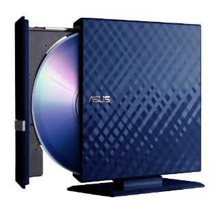 ASUS External Blu Ray Drive Reads 6X BD ROM/R/RE and Writes 8X DVD+R/24XCD R Formats SBC 06D1S U (Diamond Blue) Electronics
