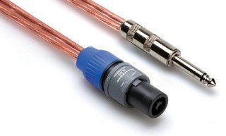 Hosa SKC 603Q Zip Cable Speakon   1/4 Inch TS CL 3 Feet Musical Instruments