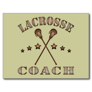 Lacrosse Coach Steampunk Style Postcard