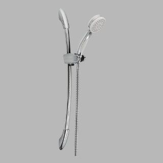 Delta Faucet 51504 WC Universal Showering Components ActivTouch Slide Bar Handshower, Chrome/White   Hand Held Showerheads  