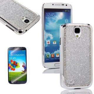 ATC Lumsing(TM) Silver Bling Glitter Diamond Case Cover For Samsung Galaxy S4 IV i9500 with Screen Protector Cell Phones & Accessories