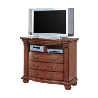 Bellagrand Media Chest TV Stand in Tobacco Oak by Furniture of America   Television Stands
