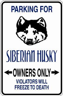 Design With Vinyl Design 606 Parking for Siberian Husky Vinyl 9 X 18 Wall Decal Sticker   Power Polishing Tools  