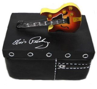 Elvis Presley Wood Box Guitar Black Style   Decorative Boxes