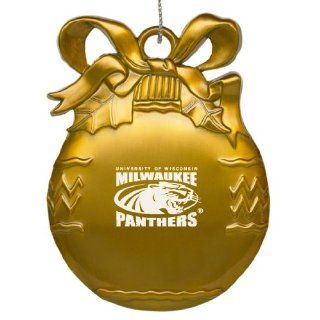 University of Wisconsin   Milwaukee   Pewter Christmas Tree Ornament   Gold Sports & Outdoors