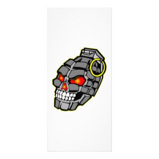 Skull Hand Grenade Rack Card Design