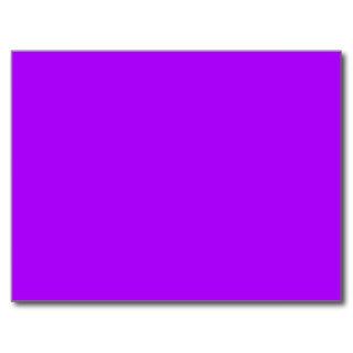 Bright Purple Fuchsia Neon Purple Color Only Postcards