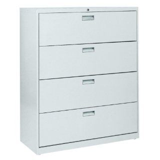600 Series 2 Drawers File Cabinets Finish Dove Gray, Size 54" H x 42" W x 19.25" D 
