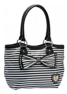 Striped Handbag with Bow Shoes