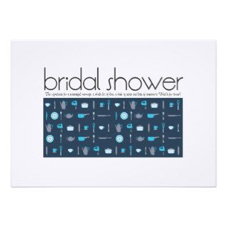 Bridal Shower Invitation    Peacock Blue