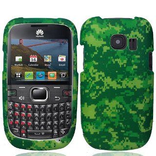 Green Camo Camouflage Hard Cover Case for Huawei Pinnacle 2 M636 Cell Phones & Accessories