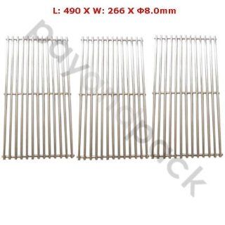 PayandPack MBP 591S3 (3 pack) BBQ Barbeque Barbecue Replacement Stainless Steel Cooking Grill Grid Grate for Brinkmann, Charmglow, Costco Kirkland, Jenn Air, Members Mark, Nexgrill, Perfect Flame, Sams Club, Lowes Model Grills  Side Burners  Patio, Lawn 
