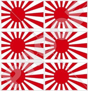 JAPAN Japanese Rising Sun Flag 40mm (1, 6") Mobile Cell Phone Vinyl Mini Stickers, Decals x6  Other Products  