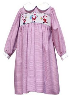 Rare Editions Baby Baby Girls Infant Check Smocked Dress, Red/White, 24 Months Clothing