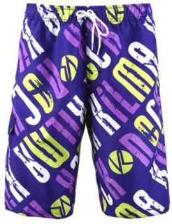 Men's Fashion Baggy Swim Boardshorts Beachwear (XXL, Purple) at  Mens Clothing store