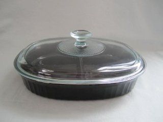 1990s Corning Ware Pyroceram " Classic Black " Divided 1.8 Liter Covered Casserole Baking Dish w/ Lid Kitchen & Dining