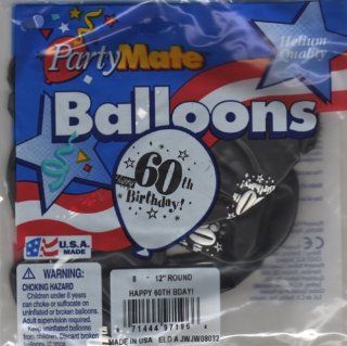 60TH Black Birthday Balloons Toys & Games
