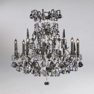 Cyan Lighting 670 8 595 Versailles Antoinette   Eight Light 2 Tier Chandelier, Antique Silver Finish with Imperial Crystal    