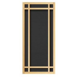 Unique Home Designs Durango 36 in. x 80 in. Unfinished Pine Outswing Wood Hinged Screen Door ISHW310036NAT