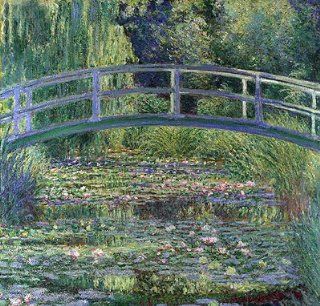 Claude Monet (Water Lily Pond, (Symphony in Green), 1899) Hand Painted Art Reproduction with Oil on Canvas (24x24 in) (61x61 cm)  