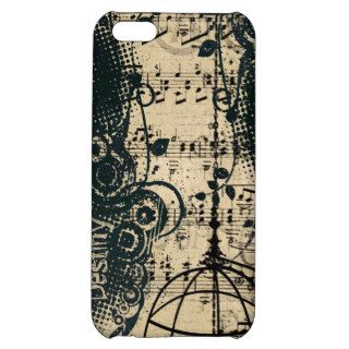 Retro Teal Grunge Bird Cage iPhone Cover iPhone 5C Covers