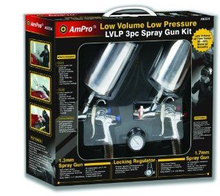 Ampro A6034 Low Volume Low Pressure LVLP Spray Gun Set, 3 Piece   Hvlp Sprayers  