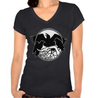Women's Raven T shirt Raven Crow Art Ladies Shirt