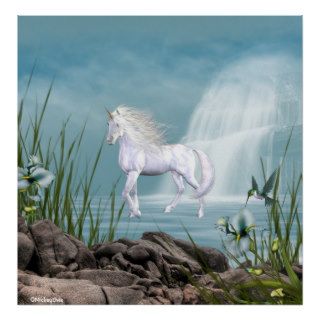 Unicorn White Beauty Poster