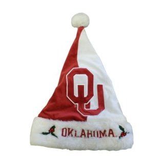 Oklahoma Sooners OU NCAA Santa Hat   Color Block 2009  Sports Fan Novelty Headwear  Sports & Outdoors