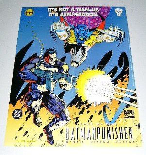 1994 Batman and The Punisher 1990's Lake of Fire Graphic Novel 22 by 17" Marvel & DC Comics Shop Promo Poster Azrael  Prints  