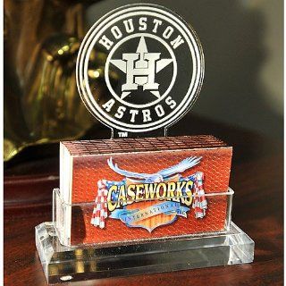 Caseworks Houston Astros Team Logo Business Card Holder  Sporting Goods  Sports & Outdoors