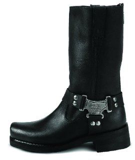 Milwaukee Motorcycle Clothing Company Classic Harness Leather Men's Motorcycle Boots (Black, Size 8EE) Automotive