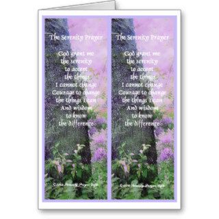 Serenity Prayer Bookmarks Card