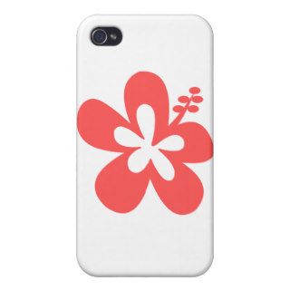 red pink hibiscus aloha flower iPhone 4/4S case