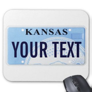 Kansas state seal license plate mouse pad