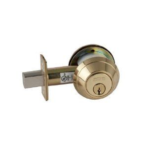 Schlage B662P 605 C123 Keyway B600 Series B600 Grade 1 Deadbolt Lock, Double Cylinder Function, C Keyway, Bright Brass Finish Industrial Hardware