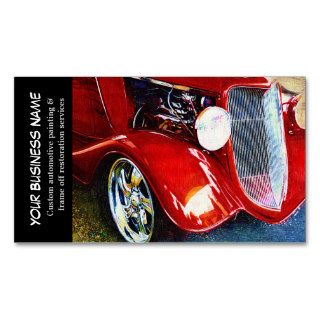 Automotive Red Classic Car Auto Painting Biz Business Card Template