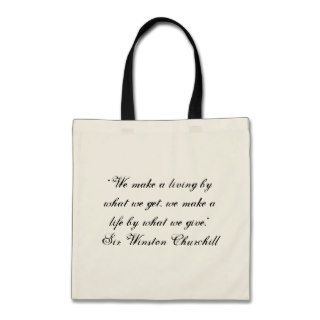 Life Quote of Winston Churchill Bag
